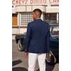 image:imageCOOFANDY Mens Casual Blazer Lightweight Sport Coat Linen Blazer Suit Jacket  2 Button Mens Blazer Smooth and Comfortable Structured feel Natural textureBreathable and Lightweight for All Year WearNavy Blue