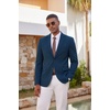 image:imageCOOFANDY Mens Casual Blazer Lightweight Sport Coat Linen Blazer Suit Jacket  2 Button Mens Blazer Smooth and Comfortable Structured feel Natural textureBreathable and Lightweight for All Year WearDark Blue