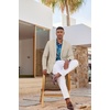 image:imageCOOFANDY Mens Casual Blazer Lightweight Sport Coat Linen Blazer Suit Jacket  2 Button Mens Blazer Smooth and Comfortable Structured feel Natural textureBreathable and Lightweight for All Year WearLight Khaki