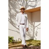 image:imageCOOFANDY Mens Casual Blazer Lightweight Sport Coat Linen Blazer Suit Jacket  2 Button Mens Blazer Smooth and Comfortable Structured feel Natural textureBreathable and Lightweight for All Year WearWhite