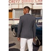 image:imageCOOFANDY Mens Casual Blazer Lightweight Sport Coat Linen Blazer Suit Jacket  2 Button Mens Blazer Smooth and Comfortable Structured feel Natural textureBreathable and Lightweight for All Year WearDark Grey