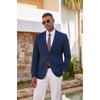 image:imageCOOFANDY Mens Casual Blazer Lightweight Sport Coat Linen Blazer Suit Jacket  2 Button Mens Blazer Smooth and Comfortable Structured feel Natural textureBreathable and Lightweight for All Year WearNavy Blue