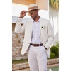 image:imageCOOFANDY Mens Casual Blazer Lightweight Sport Coat Linen Blazer Suit Jacket  2 Button Mens Blazer Smooth and Comfortable Structured feel Natural textureBreathable and Lightweight for All Year WearWhite