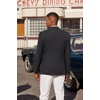 image:imageCOOFANDY Mens Casual Blazer Lightweight Sport Coat Linen Blazer Suit Jacket  2 Button Mens Blazer Smooth and Comfortable Structured feel Natural textureBreathable and Lightweight for All Year WearBlack