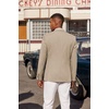 image:imageCOOFANDY Mens Casual Blazer Lightweight Sport Coat Linen Blazer Suit Jacket  2 Button Mens Blazer Smooth and Comfortable Structured feel Natural textureBreathable and Lightweight for All Year WearKhaki