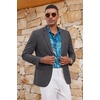 image:imageCOOFANDY Mens Casual Blazer Lightweight Sport Coat Linen Blazer Suit Jacket  2 Button Mens Blazer Smooth and Comfortable Structured feel Natural textureBreathable and Lightweight for All Year WearDark Grey