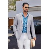 image:imageCOOFANDY Mens Casual Blazer Lightweight Sport Coat Linen Blazer Suit Jacket  2 Button Mens Blazer Smooth and Comfortable Structured feel Natural textureBreathable and Lightweight for All Year WearGrey