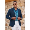 image:imageCOOFANDY Mens Casual Blazer Lightweight Sport Coat Linen Blazer Suit Jacket  2 Button Mens Blazer Smooth and Comfortable Structured feel Natural textureBreathable and Lightweight for All Year WearDark Blue