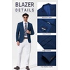 image:imageCOOFANDY Mens Casual Blazer Lightweight Sport Coat Linen Blazer Suit Jacket  2 Button Mens Blazer Smooth and Comfortable Structured feel Natural textureBreathable and Lightweight for All Year WearDark Blue