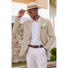 image:imageCOOFANDY Mens Casual Blazer Lightweight Sport Coat Linen Blazer Suit Jacket  2 Button Mens Blazer Smooth and Comfortable Structured feel Natural textureBreathable and Lightweight for All Year WearKhaki