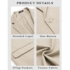 image:imageCOOFANDY Mens Casual Blazer Slim Fit Sport Coats One Button Suit Jacket  Casual BlazerCotton BlazerSmart CasualWeddingBusinessPromGraduationNotched Lapel1 Button Suit JacketPadded ShouldersBeige