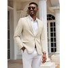 image:imageCOOFANDY Mens Casual Blazer Slim Fit Sport Coats One Button Suit Jacket  Casual BlazerCotton BlazerSmart CasualWeddingBusinessPromGraduationNotched Lapel1 Button Suit JacketPadded ShouldersBeige