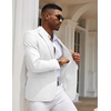 image:imageCOOFANDY Mens Casual Blazer Slim Fit Sport Coats One Button Suit Jacket  Casual BlazerCotton BlazerSmart CasualWeddingBusinessPromGraduationNotched Lapel1 Button Suit JacketPadded ShouldersWhite