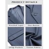 image:imageCOOFANDY Mens Casual Blazer Slim Fit Sport Coats One Button Suit Jacket  Casual BlazerCotton BlazerSmart CasualWeddingBusinessPromGraduationNotched Lapel1 Button Suit JacketPadded ShouldersDusty Blue