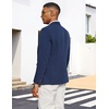 image:imageCOOFANDY Mens Casual Blazer Slim Fit Sport Coats One Button Suit Jacket  Casual BlazerCotton BlazerSmart CasualWeddingBusinessPromGraduationNotched Lapel1 Button Suit JacketPadded ShouldersSoft Navy Blue