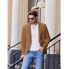 image:imageCOOFANDY Mens Casual Blazer Slim Fit Sport Coats One Button Suit Jacket  Casual BlazerCotton BlazerSmart CasualWeddingBusinessPromGraduationNotched Lapel1 Button Suit JacketPadded ShouldersBrown