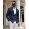 image:imageCOOFANDY Mens Casual Blazer Slim Fit Sport Coats One Button Suit Jacket  Casual BlazerCotton BlazerSmart CasualWeddingBusinessPromGraduationNotched Lapel1 Button Suit JacketPadded ShouldersNavy Blue