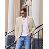 image:imageCOOFANDY Mens Casual Blazer Slim Fit Sport Coats One Button Suit Jacket  Casual BlazerCotton BlazerSmart CasualWeddingBusinessPromGraduationNotched Lapel1 Button Suit JacketPadded ShouldersBeige
