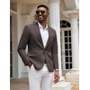 image:imageCOOFANDY Mens Casual Blazer Slim Fit Sport Coats One Button Suit Jacket  Casual BlazerCotton BlazerSmart CasualWeddingBusinessPromGraduationNotched Lapel1 Button Suit JacketPadded ShouldersChocolate Dark Grey