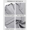image:imageCOOFANDY Mens Casual Blazer Slim Fit Sport Coats One Button Suit Jacket  Casual BlazerCotton BlazerSmart CasualWeddingBusinessPromGraduationNotched Lapel1 Button Suit JacketPadded ShouldersLight Grey