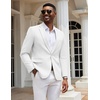 image:imageCOOFANDY Mens Casual Blazer Slim Fit Sport Coats One Button Suit Jacket  Casual BlazerCotton BlazerSmart CasualWeddingBusinessPromGraduationNotched Lapel1 Button Suit JacketPadded ShouldersWhite