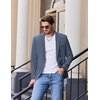image:imageCOOFANDY Mens Casual Blazer Slim Fit Sport Coats One Button Suit Jacket  Casual BlazerCotton BlazerSmart CasualWeddingBusinessPromGraduationNotched Lapel1 Button Suit JacketPadded ShouldersDusty Blue