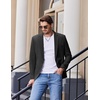 image:imageCOOFANDY Mens Casual Blazer Slim Fit Sport Coats One Button Suit Jacket  Casual BlazerCotton BlazerSmart CasualWeddingBusinessPromGraduationNotched Lapel1 Button Suit JacketPadded ShouldersBlack