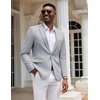 image:imageCOOFANDY Mens Casual Blazer Slim Fit Sport Coats One Button Suit Jacket  Casual BlazerCotton BlazerSmart CasualWeddingBusinessPromGraduationNotched Lapel1 Button Suit JacketPadded ShouldersLight Grey