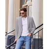 image:imageCOOFANDY Mens Casual Blazer Slim Fit Sport Coats One Button Suit Jacket  Casual BlazerCotton BlazerSmart CasualWeddingBusinessPromGraduationNotched Lapel1 Button Suit JacketPadded ShouldersLight Grey
