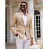 image:imageCOOFANDY Mens Casual Blazer Slim Fit Sport Coats One Button Suit Jacket  Casual BlazerCotton BlazerSmart CasualWeddingBusinessPromGraduationNotched Lapel1 Button Suit JacketPadded ShouldersKhaki