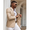 image:imageCOOFANDY Mens Casual Blazer Slim Fit Sport Coats One Button Suit Jacket  Casual BlazerCotton BlazerSmart CasualWeddingBusinessPromGraduationNotched Lapel1 Button Suit JacketPadded ShouldersKhaki