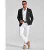 image:imageCOOFANDY Mens Casual Knit Blazer One Button Lightweight Sport Coats Business Suit JacketBlack
