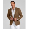 image:imageCOOFANDY Mens Casual Knit Blazer One Button Lightweight Sport Coats Business Suit JacketBrown