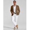 image:imageCOOFANDY Mens Casual Knit Blazer One Button Lightweight Sport Coats Business Suit JacketBrown