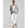 image:imageCOOFANDY Mens Casual Knit Blazer One Button Lightweight Sport Coats Business Suit JacketLight Grey