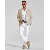 image:imageCOOFANDY Mens Casual Knit Blazer One Button Lightweight Sport Coats Business Suit JacketLight Khaki