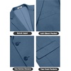 image:imageCOOFANDY Mens Casual Knit Blazer Stretch Sport Coat Two Button Suit Jackets  Two ButtonsKnit LightweightFashionWeddingCasualBusinessBlue