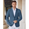 image:imageCOOFANDY Mens Casual Knit Blazer Stretch Sport Coat Two Button Suit Jackets  Two ButtonsKnit LightweightFashionWeddingCasualBusinessBlue