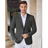 image:imageCOOFANDY Mens Casual Knit Blazer Stretch Sport Coat Two Button Suit Jackets  Two ButtonsKnit LightweightFashionWeddingCasualBusinessDark Heather Grey