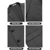 image:imageCOOFANDY Mens Casual Knit Blazer Stretch Sport Coat Two Button Suit Jackets  Two ButtonsKnit LightweightFashionWeddingCasualBusinessDark Heather Grey