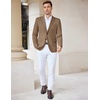 image:imageCOOFANDY Mens Casual Knit Blazer Stretch Sport Coat Two Button Suit Jackets  Two ButtonsKnit LightweightFashionWeddingCasualBusinessLight Brown