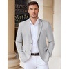 image:imageCOOFANDY Mens Casual Knit Blazer Stretch Sport Coat Two Button Suit Jackets  Two ButtonsKnit LightweightFashionWeddingCasualBusinessLight Heather Grey