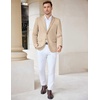 image:imageCOOFANDY Mens Casual Knit Blazer Stretch Sport Coat Two Button Suit Jackets  Two ButtonsKnit LightweightFashionWeddingCasualBusinessLight Khaki