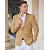 image:imageCOOFANDY Mens Casual Knit Blazer Stretch Sport Coat Two Button Suit Jackets  Two ButtonsKnit LightweightFashionWeddingCasualBusinessLight Tan