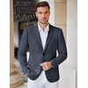 image:imageCOOFANDY Mens Casual Knit Blazer Stretch Sport Coat Two Button Suit Jackets  Two ButtonsKnit LightweightFashionWeddingCasualBusinessNavy Blue