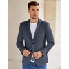 image:imageCOOFANDY Mens Casual Knit Blazer Stretch Sport Coat Two Button Suit Jackets  Two ButtonsKnit LightweightFashionWeddingCasualBusinessNavy Blue