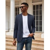 image:imageCOOFANDY Mens Casual Knit Blazer Two Button Lightweight Sport Coats Suit Jacket02navy Blue