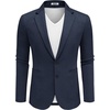 image:imageCOOFANDY Mens Casual Knit Blazer Two Button Lightweight Sport Coats Suit Jacket02navy Blue