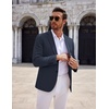 image:imageCOOFANDY Mens Casual Knit Blazer Two Button Lightweight Sport Coats Suit Jacket02navy Blue