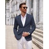 image:imageCOOFANDY Mens Casual Knit Blazer Two Button Lightweight Sport Coats Suit Jacket02navy Blue